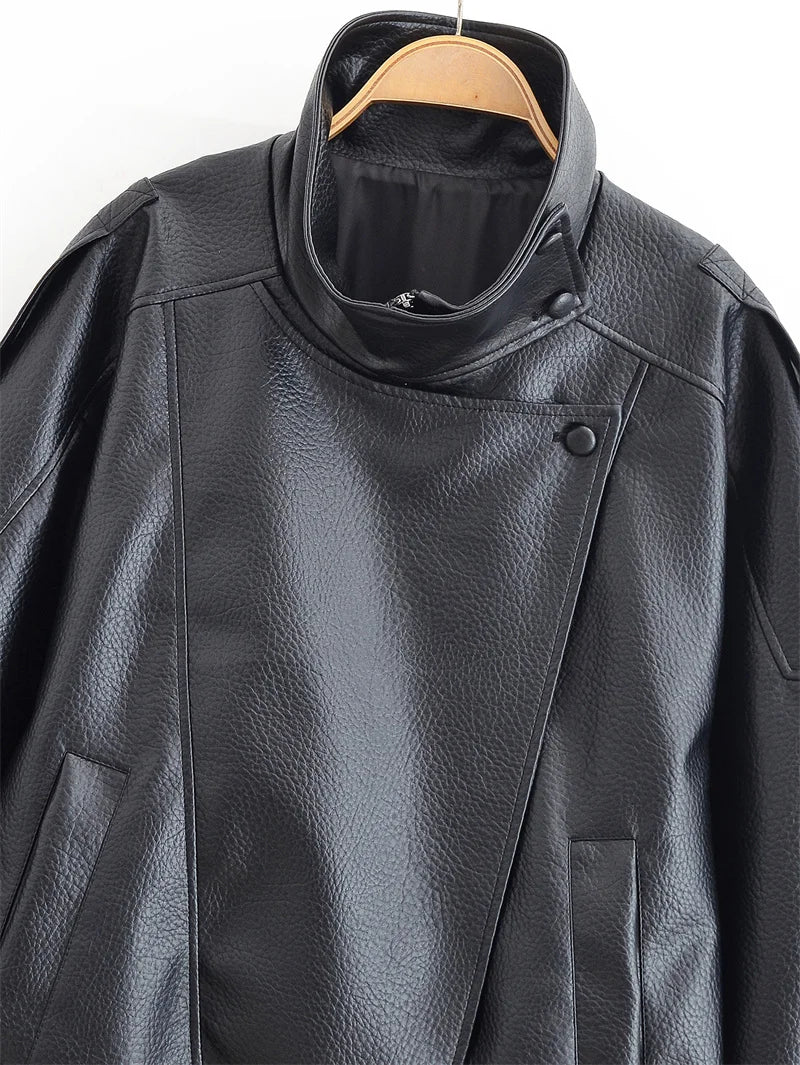 Pebble Leather Moto Jacket