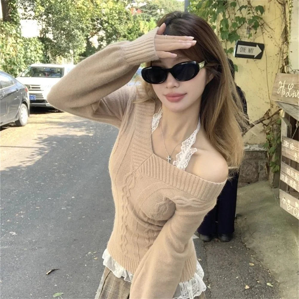 Greyline V-Neck Knit