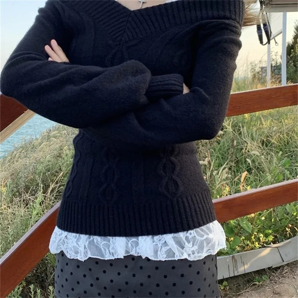 Greyline V-Neck Knit